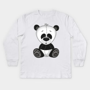 Panda Cute Kawaii Cartoon Kids Long Sleeve T-Shirt